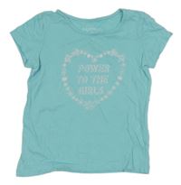 Belasé tričko so srdiečkom s nápismi in extenso