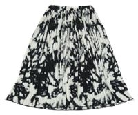 Čierno-biela batikovaná plisovaná sukňa H&M