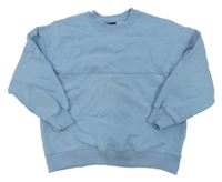 Modrá oversize mikina s nápismi ZARA