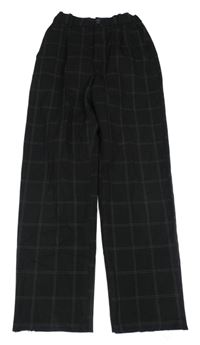 Čierne kockované slávnostné nohavice H&M
