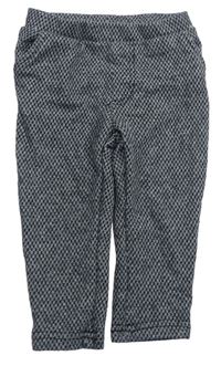 Sivé vzorované teplákové nohavice Zeeman
