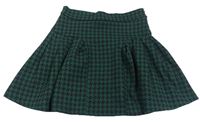 Tmavozeleno-čierna vzorovaná sukňa Zara