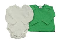 2set - Zelené triko + biele body