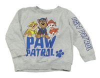 Svetlosivá melírovaná mikina s Paw Patrol Nickelodeon