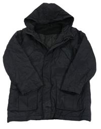 Černá šusťáková zateplená bunda s kapucí M&S