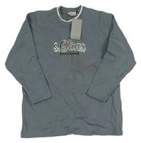 Nové - Šedá mikina s nápisem S. Oliver