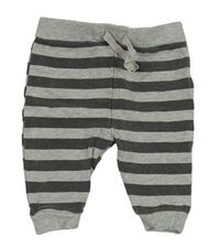 Sivo-tmavosivé pruhované tepláky C&A