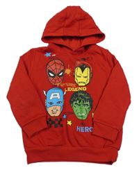 Červená mikina s Avengers a kapucí George