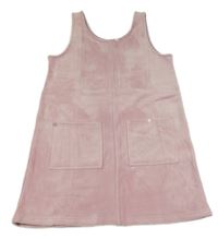 Ružové rebrované zamatové šaty Kids