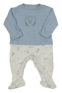 Světlemodro-biely overal s balóny Mothercare