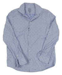 Modrá vzorovaná košile s puntíky C&A