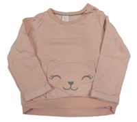 Ružová mikina s mačkou C&A