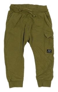 Khaki tepláky s kapsou Next