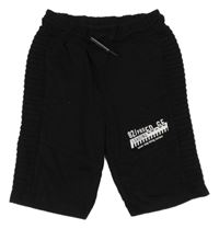 Čierne teplákové kraťasy s nápisom a žebrováním Chapter Young