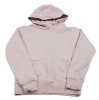 Růžová mikina s nápisem a kapucí Jack Wills