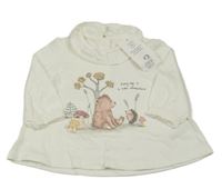 Nové - Smetanové triko se zvířaty a límečkem F&F