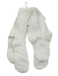 3x bílé perforované podkolenky