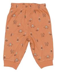 Oranžové pyžamové kalhoty se zvířaty 