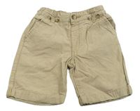 Béžové plátěné chino kraťasy Matalan