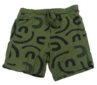 Khaki-černé vzorované kraťasy F&F