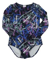 Čierno-modro-fialové vzorované športové body Holyfield