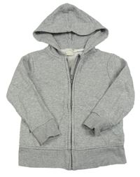 Sivá melírovaná prepínaci mikina s kapucňou H&M