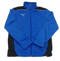 Modro-černá sportovní propínací mikina s logem Puma