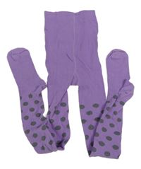 Fialové puntíkaté punčocháče Alive