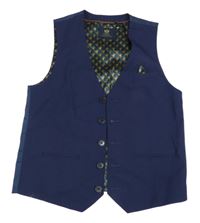 Tmavomodrá spoločenská vesta Next