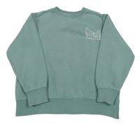 Zelená mikina s nápisom Zara