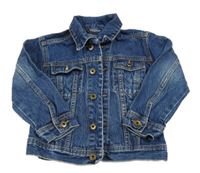 Tmavomodrá rifľová bunda