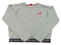 Šedá melírovaná crop mikina S. Oliver