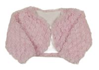 Ružové kožušinové podšité bolerko