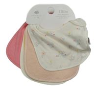 Nové - 5x bílo-růžový froté bryndák Primark