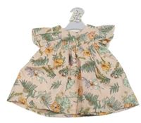 Nové - svetloružové kvetované ľahké šaty Primark