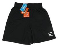 Nové - černé sportovní funkční kraťasy s logem Sondico