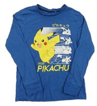 Modré pyžamové triko s Pikachu C&A