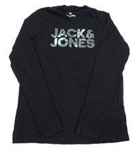 Čierne tričko s logom Jack & Jones