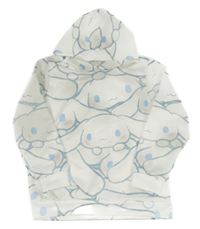 Bielo-modrá vzorovaná mikina s Cinnamoroll a kapucňou