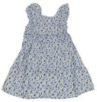 Bielo-modré kvetované ľahké šaty Primark
