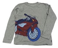 Sivá mikina s motorkou zn. Jako-O