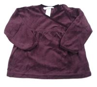 Lilková sametová tunika H&M