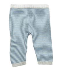 Bielo-svetlomodré pruhované pletené tepláky M&S