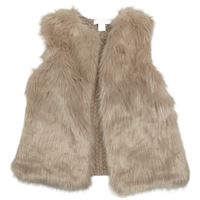 Starorůžopvá pletená vesta s kožešinovým prvkem Primark