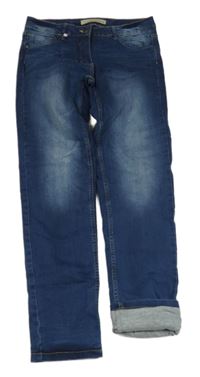 Tmavomodré teplákové podšité rifle Pocopiano