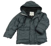 Antracitová šusťáková zimní bunda s kapucí M&S