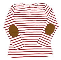 Červeno-bílé pruhované triko 