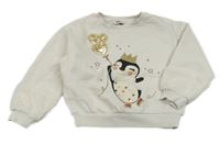 Smotanová mikina s tučňákem C&A