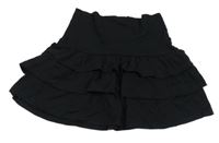 Černá bavlněná sukně s vrstvenou sukní C&A