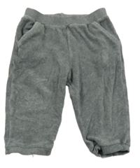 Šedé sametové tepláky 